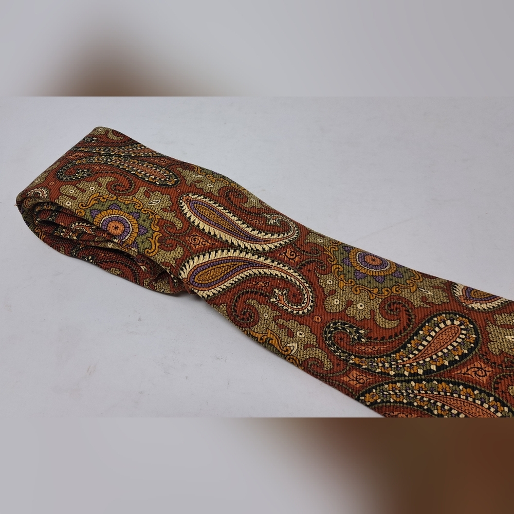 Robert Talbott Best of Class Men's Tie Ancient Madder Paisley Hand Sewn USA 59" - Picture 7 of 14